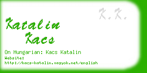 katalin kacs business card